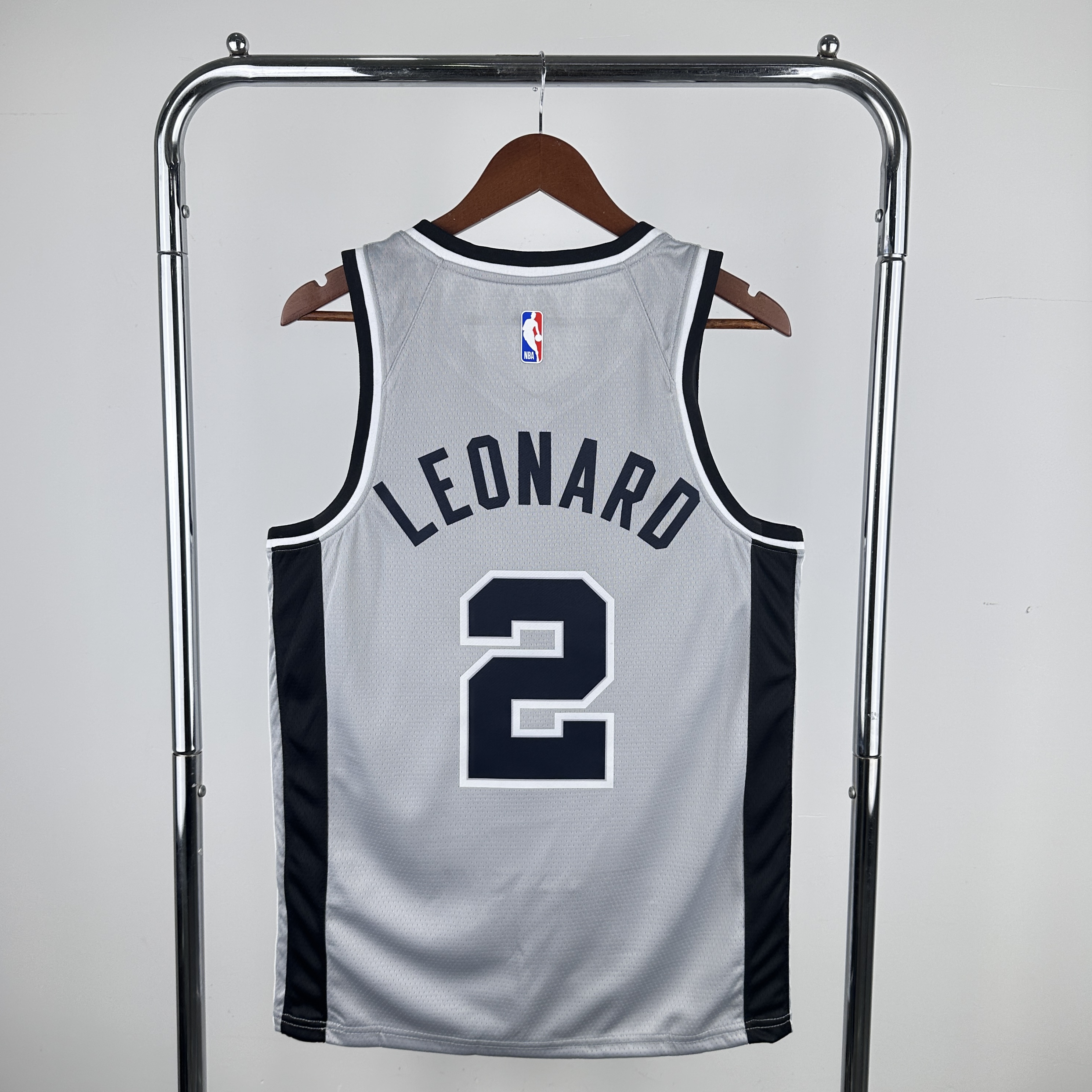 Men San Antonio Spurs #2 Leonard Grey NBA 2024 Jersey->san antonio spurs->NBA Jersey